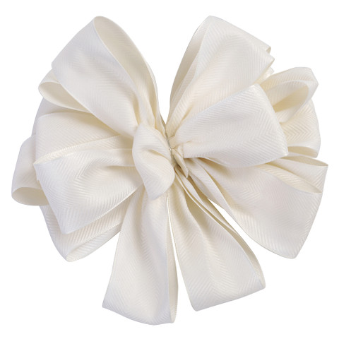 Offray Herringbone Ribbon Antique White