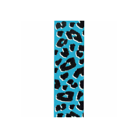 Offray Grosgrain Cheetah Ribbon Turquoise