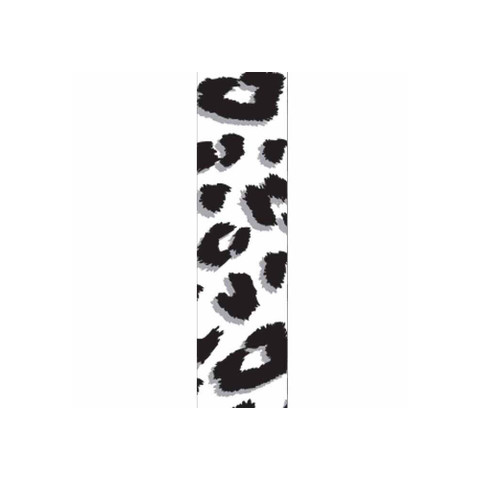 Offray Grosgrain Cheetah Ribbon BlackSilver