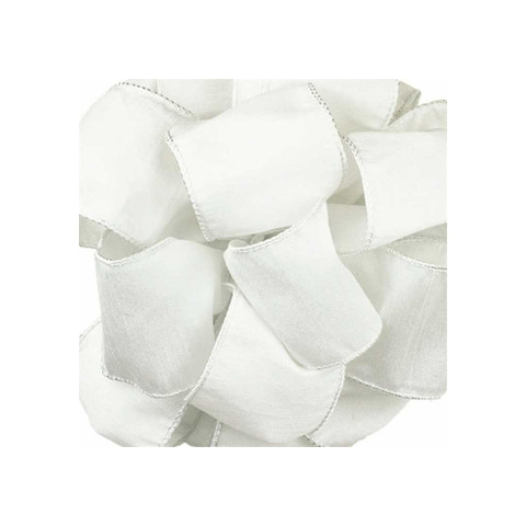 Offray Gelato Wired Edge Ribbon White