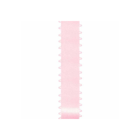 Offray Feather Edge Satin Ribbon Light Pink