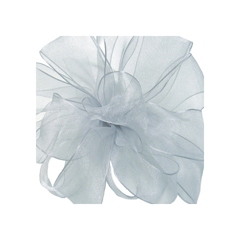Offray Encore Wired Edge Ribbon Silver