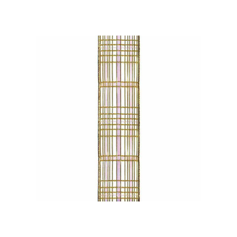 Offray Diva Metallic Striped Ribbon Gold