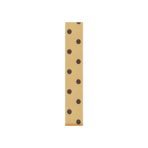 Offray Dippy Dots Ribbon TanBrown Offray Dippy Dots Ribbon TanBrown