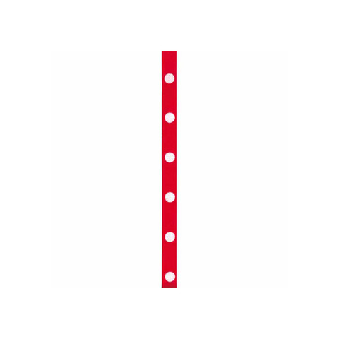 Offray Dippy Dots Ribbon Hot RedWhite