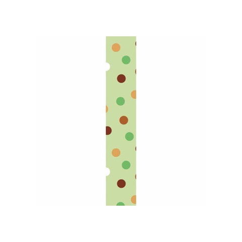 Offray Chocolate Polka Dot Satin Ribbon Green