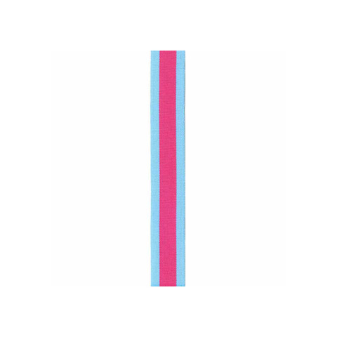 Offray Center Stripe Grosgrain Ribbon Ocean BlueFrench Pink