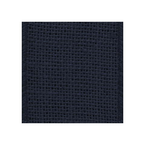 Offray Burlap Wired Edge Ribbon Navy