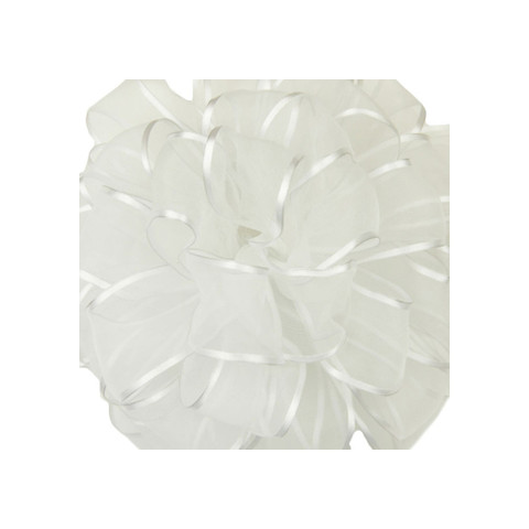 Offray Arabesque Wired Edge Ribbon White