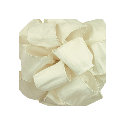 Offray Anisha Wired Edge Ribbon Ivory