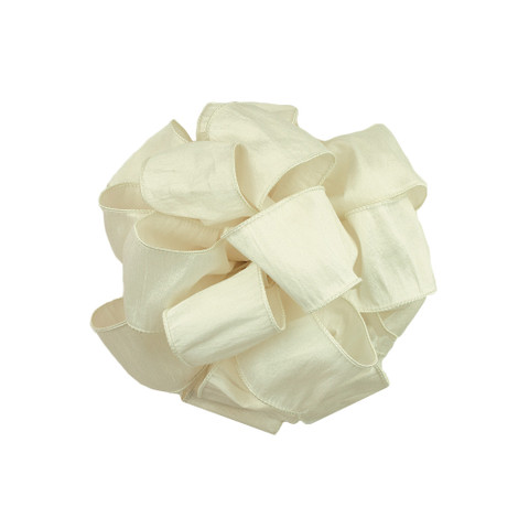 Offray Anisha Wired Edge Ribbon Ivory