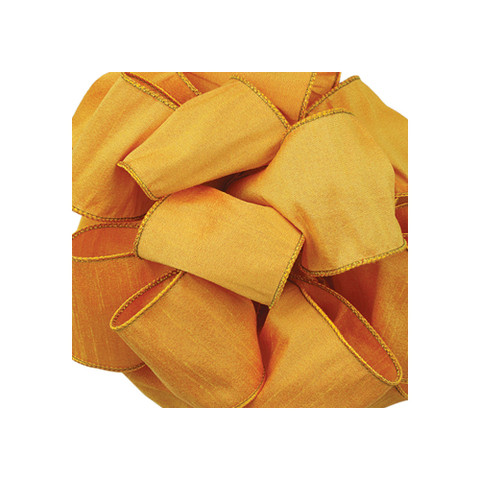 Offray Anisha Wired Edge Ribbon Gold