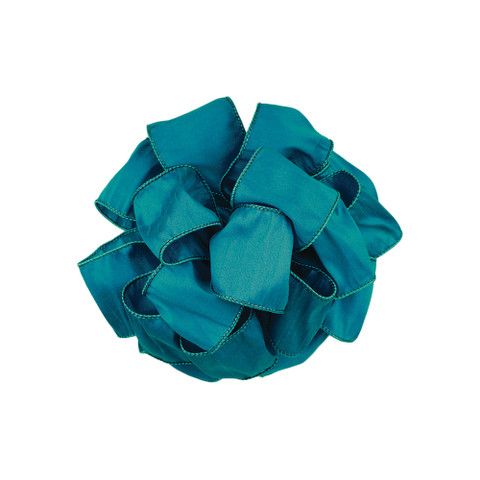 Offray Anisha Wired Edge Ribbon Deep Teal