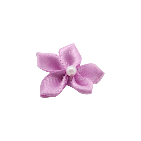 Violet Ribbon Flower with Pearl Light Orchid
