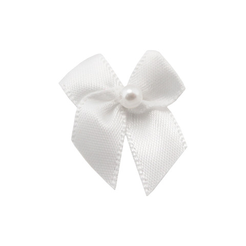 2 Loop Ribbon Bow White