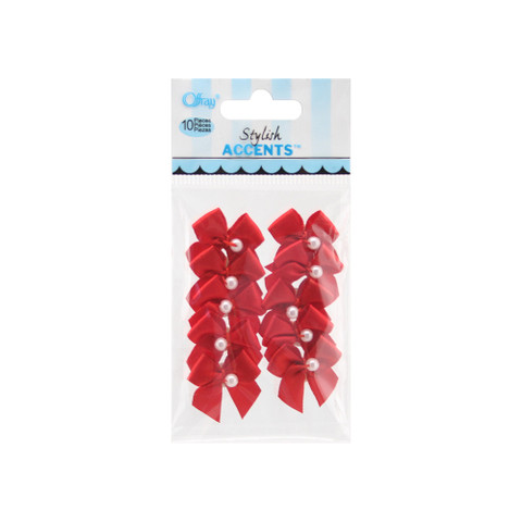 2 Loop Ribbon Bow Red