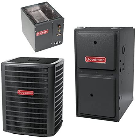 Goodman 3.5 Ton 15.2 SEER2 80% 80k/100k/120k BTU Option UpFlow Gas Furnace  Split System - Budget Air Supply u0026 Equipment
