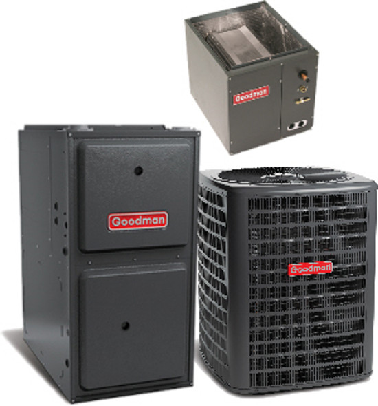 Goodman 2 Ton 15.2 SEER2 80% 60K Btu UpFlow Gas Furnace Split System