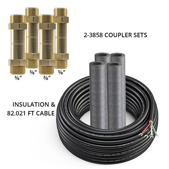 MrCool 3/8 x 5/8 (Two Sets) Coupler Kit w/ 75' Wire 