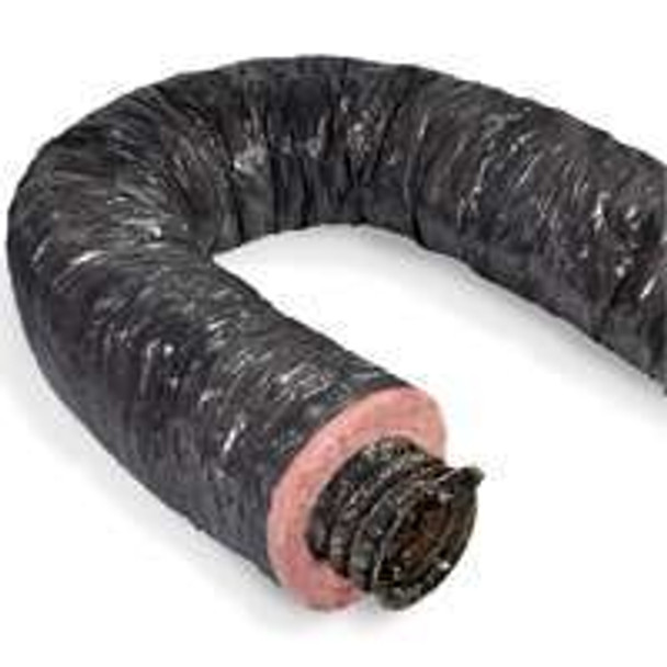 6" inch 25' ft Black Rubberized R4 Mobile Home Flexible Duct