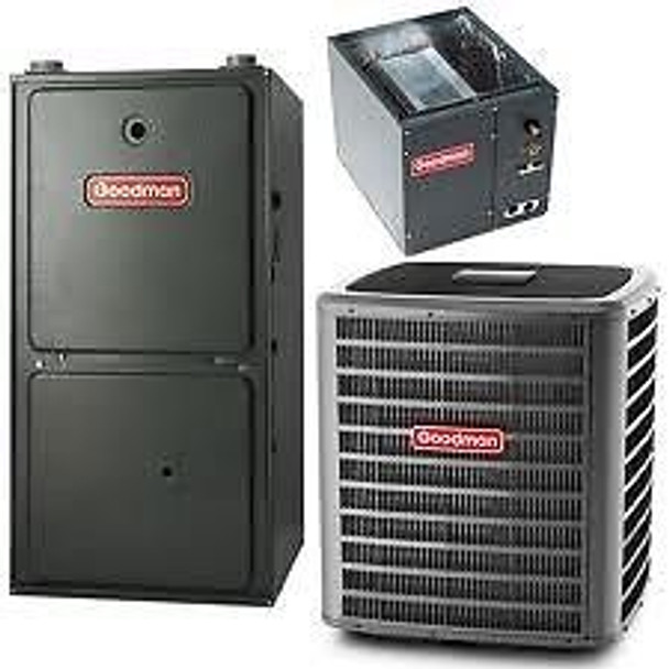 Goodman 5 Ton 14 Seer 80% 100K Btu Gas Furnace Split System(Uplow,Downflow/Vertical,Horizontal)