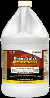 Lot of 4 Nu-Calgon 4165-08 Drain Solve, Liquid Drain Opener (1 Gal.)