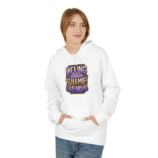 "Healing Begins..." -  Unisex Statement Hoodie 