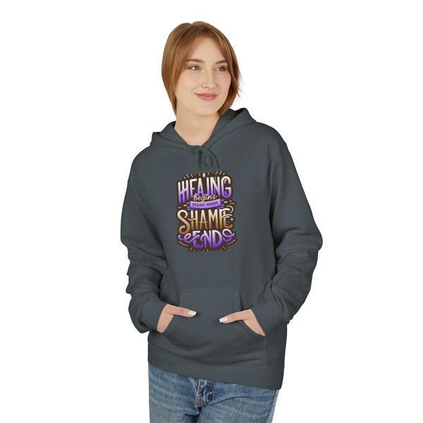 "Healing Begins..." -  Unisex Statement Hoodie 