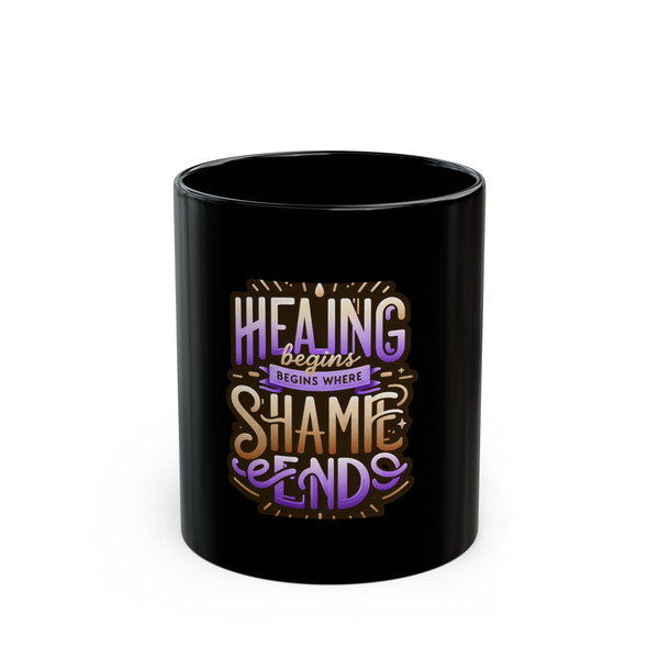 "Healing Begins" - Black Mug 