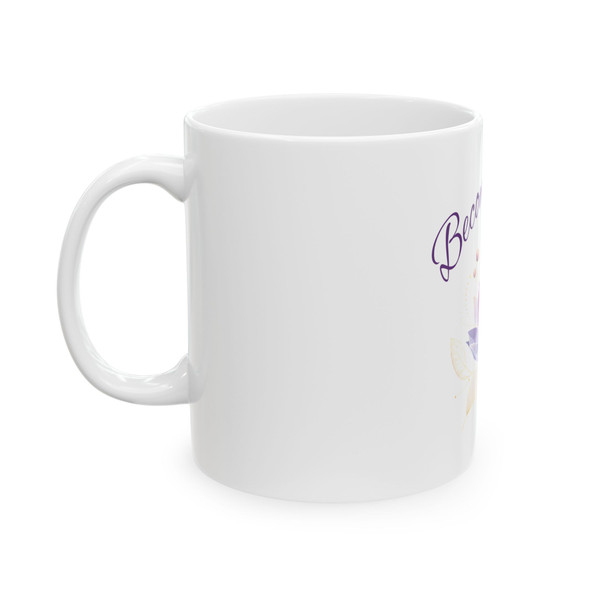 "Becoming Her"- White Ceramic Mug 