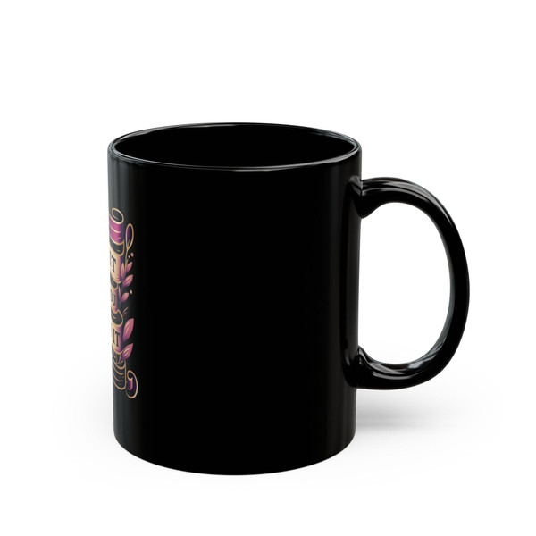 "Say It Like You Mean It" - Black Ceramic Mug 