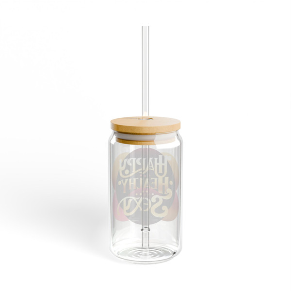 "Happy, Healthy, Sexy" - Sipper Glass, 16oz - 