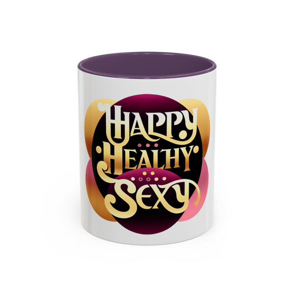"Happy, Healthy, Sexy" Accent Coffee Mug 