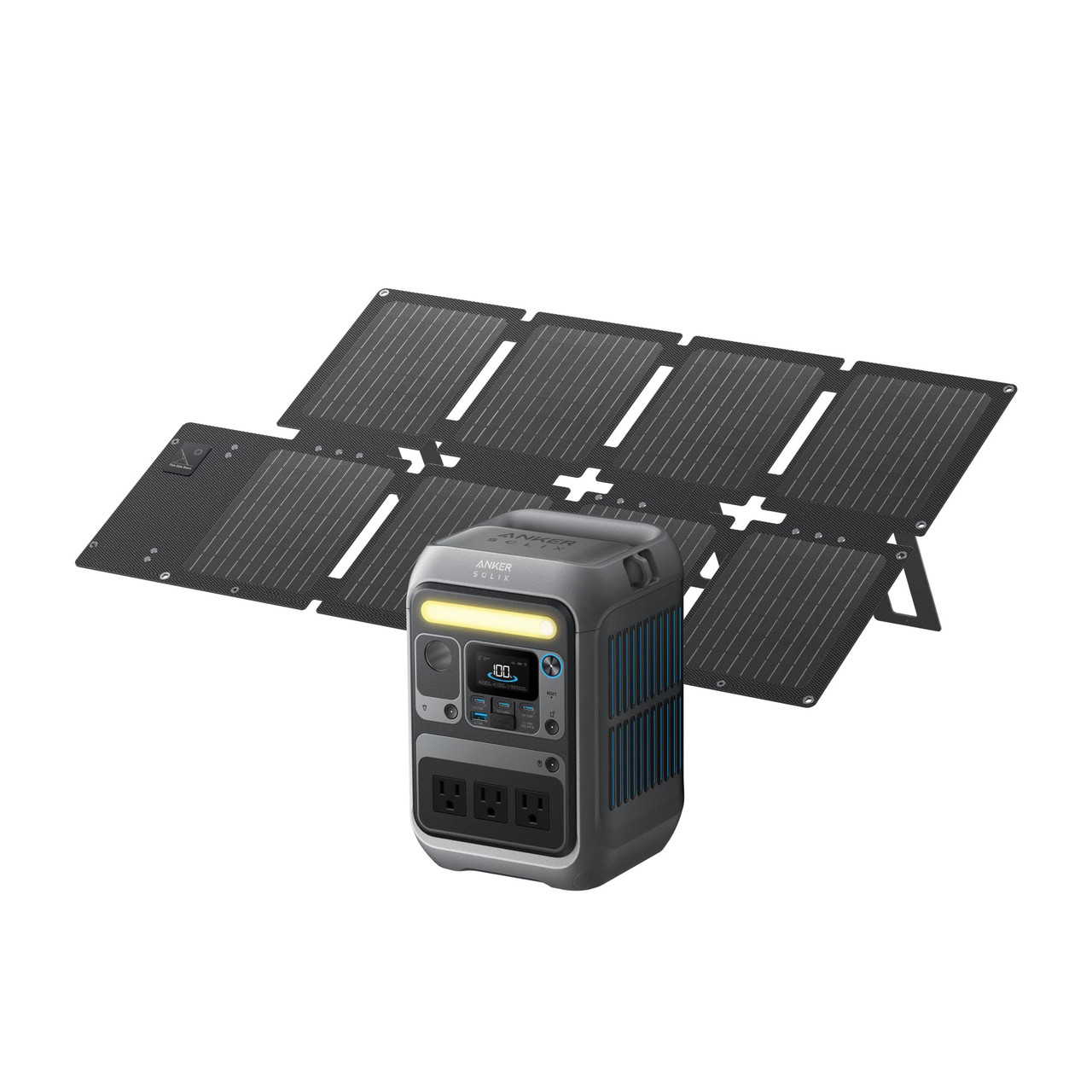 Anker Solar Generator SOLIX C300 with 60W Solar Panel, 288Wh