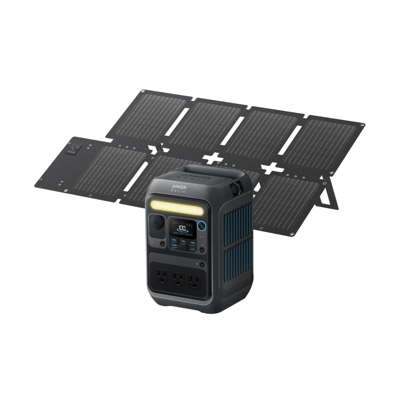 発電機・ポータブル電源 Anker SOLIX C300 Generator Kit Anker Solar Generator SOLIX C300 with 60W Solar Panel, 288Wh