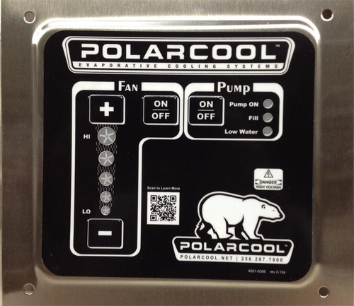 Polar Cool | 18" | Control Plate | 6450-6055 | For 18" PolarCool Evaporative Coolers (Prior to 2014)