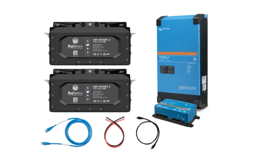 BigBattery | 48V | 2X HUSKY 2 Kit | LiFePO4 | Off-Grid Storage Battery | Victron MultiPlus-II 5000W Inverter/Charger | K0138-V