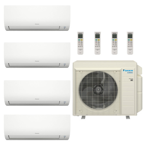 36,000 BTU 20 SEER2 Daikin 4 Zone Ductless Mini Split Heat Pump System - 7K-7K-7K-7K - 4MXM36AVJU9 - (4) CTXV07AVJU9  Mini Split Systems Direct