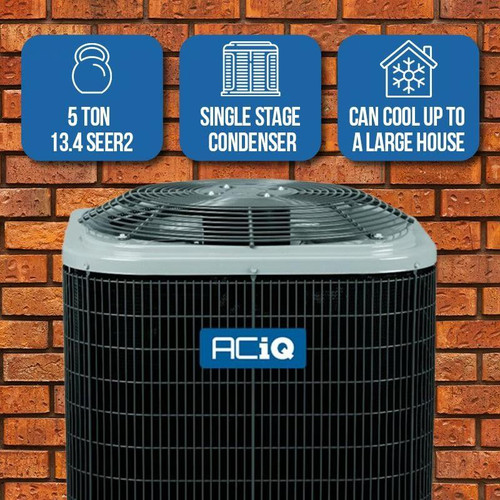 ACIQ 5 Ton 13.4 SEER2 Central Air Conditioner Condenser - R454B Single Stage - R5A4S60AKANA  Mini Split Systems Direct