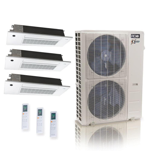 55,000 BTU 22.2 SEER2 ACiQ Extreme 3-Zone Slim Ceiling Cassette Mini Split System | R454B | 230v - 9+12+18 - ACiQ-55Z-HH-M6C / SCC-09 / SCC-12 / SCC-18  Mini Split Systems Direct