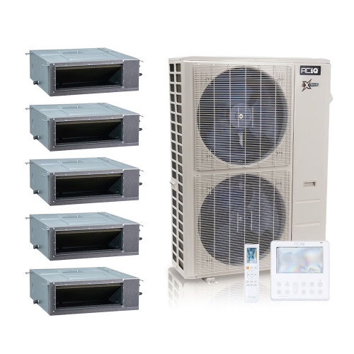 55,000 BTU ACiQ Extreme 20 SEER2 5 Zone Concealed Duct Mini Split Heat Pump System - R454B | 230V - 9 + 9 + 9 + 9 + 9 - ACiQ-55Z-HH-M6C / ACIQ-09CD-HH-MC-5  Mini Split Systems Direct