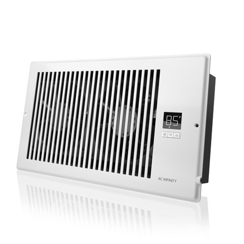 AC Infinity AIRTAP T6, Quiet Register Booster Fan System, White, for 6” X 12” Registers - AC-RBF62-W  Mini Split Systems Direct