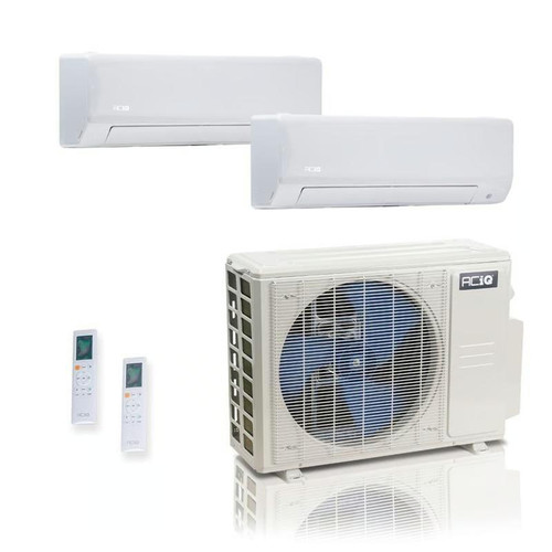 18,000 BTU 25.1 SEER2 ACiQ Standard 2-Zone Wall Mount Mini Split System | R454B | 230v - 9+9 - ES-18Z-M3C / ACIQ-09W-HH-MD-2  Mini Split Systems Direct