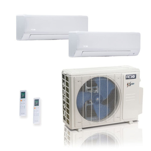 18,000 BTU ACiQ Extreme 25 SEER2 Dual Zone Wall Mount Mini Split Heat Pump System - R454B | 230V - 6 + 9 - ACiQ-18Z-HH-M3C / ACIQ-06W-HH-MD / ACIQ-09W-HH-MD  Mini Split Systems Direct