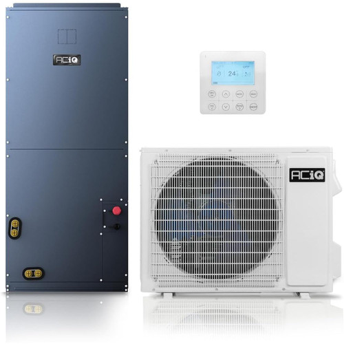 ACiQ Essentials 1.5 Ton 17 SEER2 High Efficiency Central Heat Pump Split System - R32 Inverter - Multi-Positional - ACIQ-18-HP-E-32 / ACIQ-18-AH-E-32  Mini Split Systems Direct