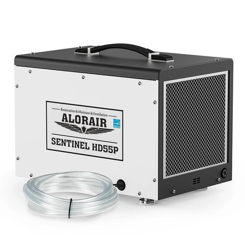AlorAir Sentinel HD55P Dehumidifier with Pump and Drain Hose | 120 PPD, Auto Defrost, Humidity Control | Size for 1500 sq.ft - Sentinel-HD55P  Mini Split Systems Direct