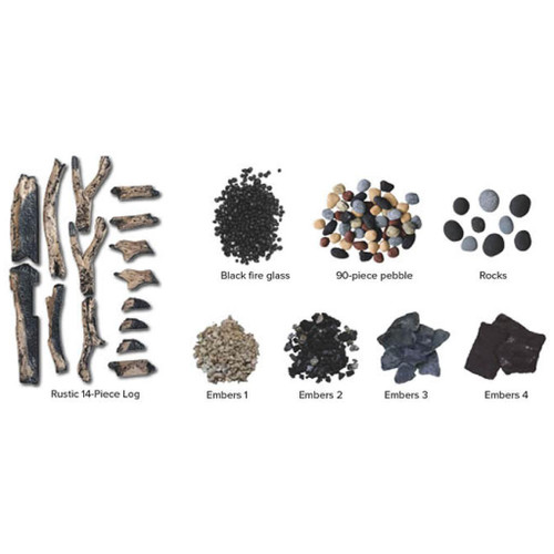 Amantii 14 Piece Rustic Log Set with Deluxe Media Kit - DESIGN-MEDIA-14PCE  Mini Split Systems Direct
