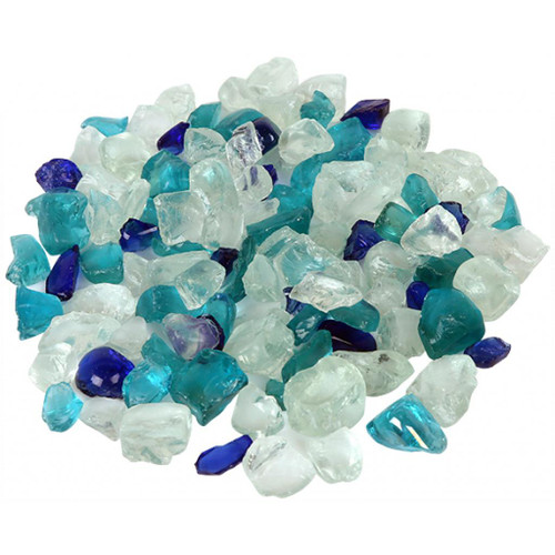 Amantii / Sierra Flame Fire Glass Media – “Ocean Blue” Small Bead – AMSF-GLASS-16 - AMSF-GLASS-16  Mini Split Systems Direct