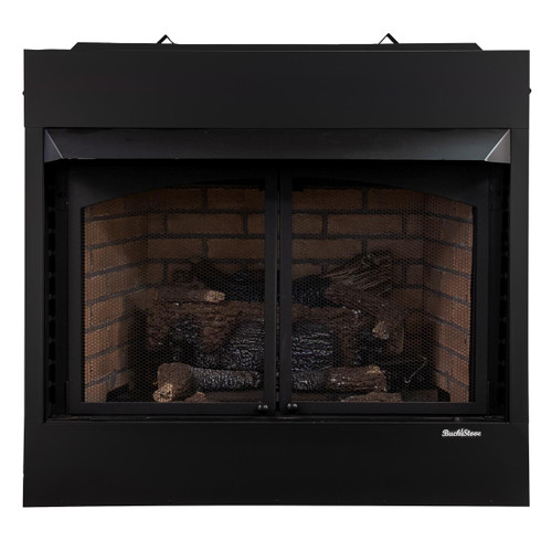 Buck Stove NV ZCBBXL-OLP Vent-Free Propane Fireplace System | 36" Zero-Clearance | EmberVision 100 Logs | Blower & Remote Included - NV ZCBBXL-OLP  Mini Split Systems Direct