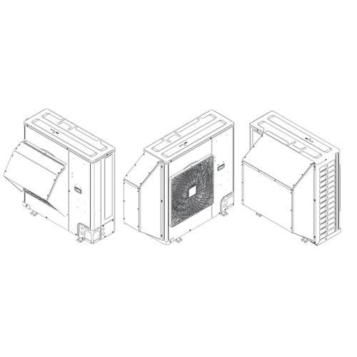 Daikin Double Fan Snow Hood/Hail Guard Kit - VRVQA-SH-DF - VRVQA-SH-DF  Mini Split Systems Direct